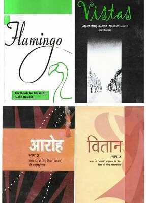 NCERT English and Hindi for Class 12- Combo of 4 books- Used Book