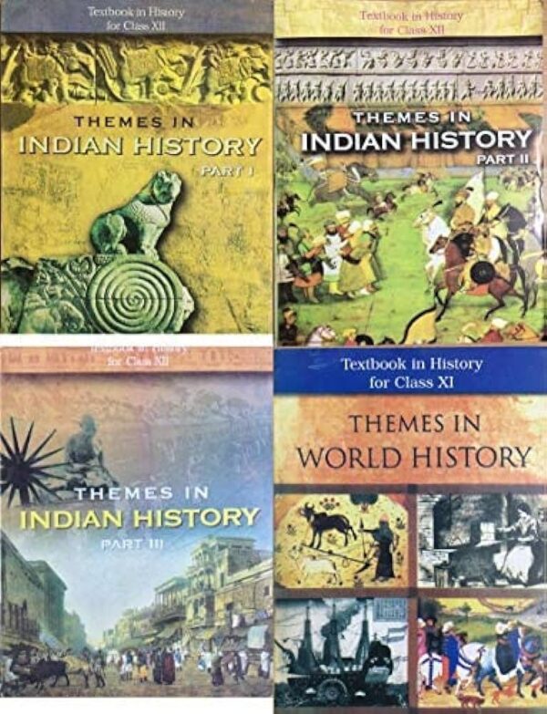 NCERT History for Class 11 and 12 (Indian and World History)- Combo of 4 Books