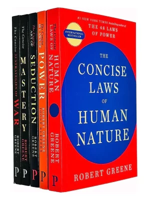 The Concise Collection of Robert Greene Books- 48 Laws of Power, Art of Seduction, Mastery, 33 Strategies of War and Laws of Human Nature- 5 Book Combo Set
