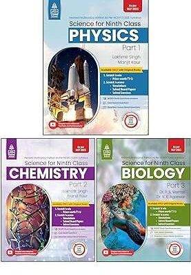 S. Chand Science for Ninth Class Physics, Chemistry and Biology for 2025-26- Lakhmir Singh & Manjit Kaur